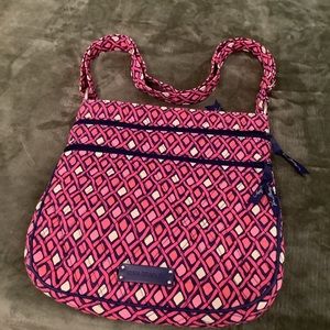 Vera Bradley Triple Zip Hipster (pink & blue) NWOT